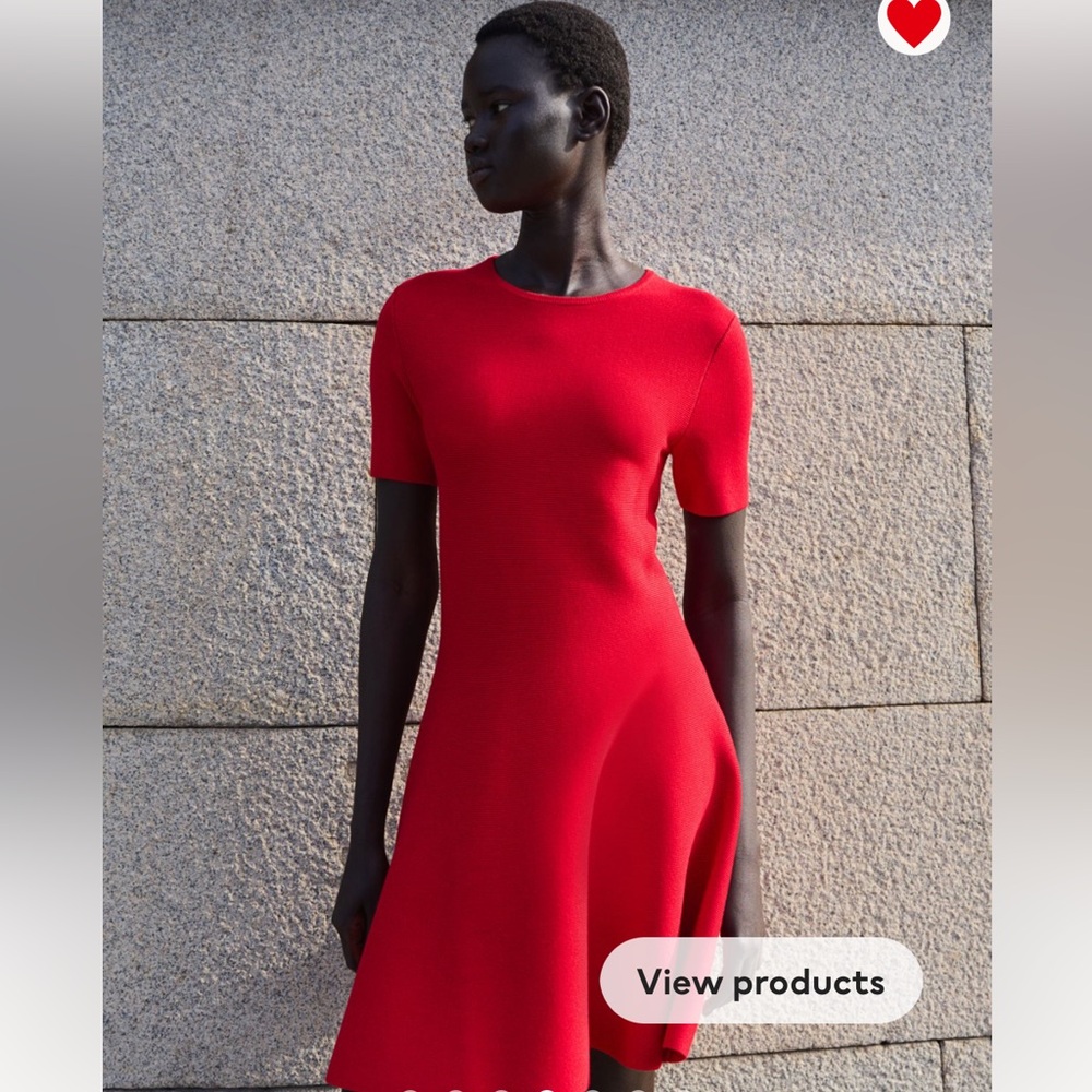 H&M red dress with one imperfection